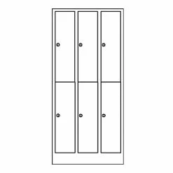 Wolf Garderobenschrank In Komfort-Größe - 6 Abteile, Abteilbreite 300 Mm - -WOLF Geschäft 15617281 4