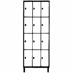 Wolf Stahlspind - Mit Stollenfüßen, 12 Fächer, 300 Mm, Lichtgrau / Silbergrau -WOLF Geschäft 15623296 3