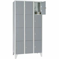 Wolf Stahlspind - Mit Stollenfüßen, 12 Fächer, 300 Mm, Lichtgrau / Silbergrau -WOLF Geschäft 15623296 4