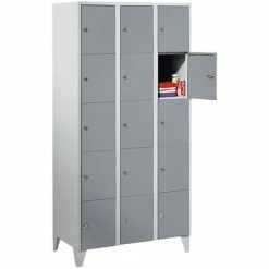 Wolf Stahlspind - Mit Stollenfüßen, 15 Fächer, 300 Mm, Lichtgrau / Silbergrau -WOLF Geschäft 15623299 4