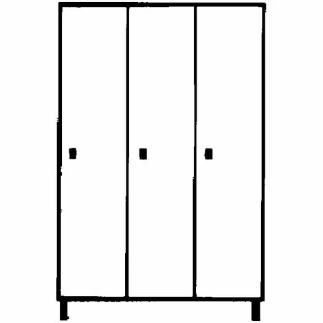 Wolf Schließfachschrank Mit Sockel - HxBxT 1800 X 1200 X 500 Mm, 3 Fächer, 3 Wolf Schließfachschrank Mit Sockel - HxBxT 1800 X 1200 X 500 Mm, 3 Fächer, – Bild 3