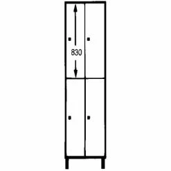 Wolf Schließfachschrank Mit Sockel - HxBxT 1800 X 600 X 500 Mm, 4 Fächer, -WOLF Geschäft 15623306 3