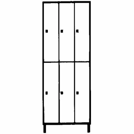 Wolf Schließfachschrank Mit Sockel - HxBxT 1800 X 900 X 500 Mm, 6 Fächer, 3 Wolf Schließfachschrank Mit Sockel - HxBxT 1800 X 900 X 500 Mm, 6 Fächer, – Bild 3