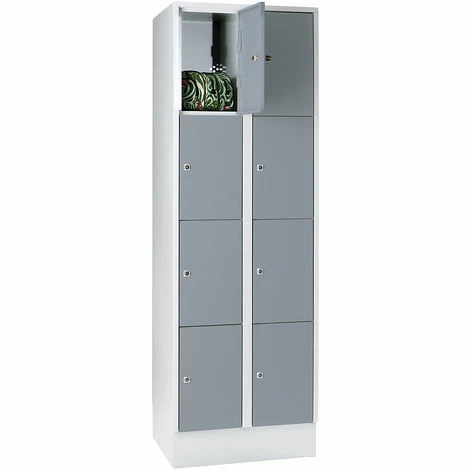 Wolf Stahlspind - Mit Bodensockel, 8 Fächer, 300 Mm, Lichtgrau / Silbergrau 4 Wolf Stahlspind - Mit Bodensockel, 8 Fächer, 300 Mm, Lichtgrau / Silbergrau – Bild 4