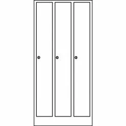 Wolf Garderobenschrank In Komfort-Größe - 3 Abteile, Abteilbreite 300 Mm, 7 Wolf Garderobenschrank In Komfort-Größe - 3 Abteile, Abteilbreite 300 Mm, -WOLF Geschäft 15627716 3