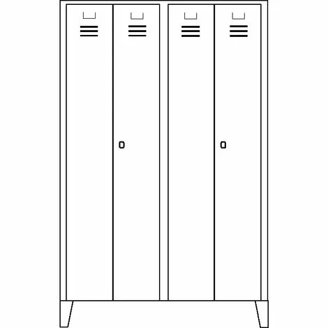 Wolf Stahlspind - 2 Hohe Abteile - Vollwand-Türen, Lichtblau, Abteilbreite 1200 5 Wolf Stahlspind - 2 Hohe Abteile - Vollwand-Türen, Lichtblau, Abteilbreite 1200 – Bild 5