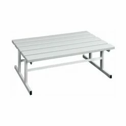 Wolf Garderobenbank - Sitzfläche Beidseitig - Lichtgrau, 1000 Mm Länge Bank Bank