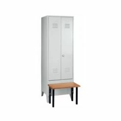 Wolf Kleiderspind Mit Vorgebauter Bank - Vollwand-Türen, Abteilbreite 600 Mm, 1