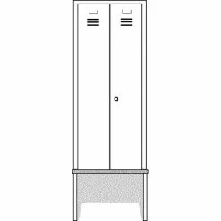 Wolf Kleiderspind Mit Vorgebauter Bank - Vollwand-Türen, Abteilbreite 600 Mm, 1 7 Wolf Kleiderspind Mit Vorgebauter Bank - Vollwand-Türen, Abteilbreite 600 Mm, 1 -WOLF Geschäft 15629304 3