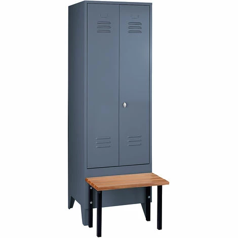 Wolf Kleiderspind Mit Vorgebauter Bank - Vollwand-Türen, Abteilbreite 600 Mm, 1 4 Wolf Kleiderspind Mit Vorgebauter Bank - Vollwand-Türen, Abteilbreite 600 Mm, 1 – Bild 4