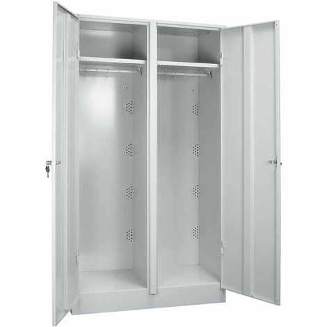 Wolf Stahlschrank - Kleiderschrank Breit, Mit Bodensockel - Türen Lichtblau RAL 3 Wolf Stahlschrank - Kleiderschrank Breit, Mit Bodensockel - Türen Lichtblau RAL – Bild 3