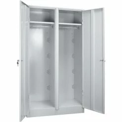 Wolf Stahlschrank - Kleiderschrank Breit, Mit Bodensockel - Türen Lichtblau RAL 8 Wolf Stahlschrank - Kleiderschrank Breit, Mit Bodensockel - Türen Lichtblau RAL -WOLF Geschäft 15629794 4