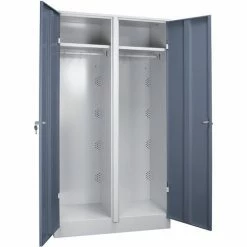 Wolf Stahlschrank - Kleiderschrank Breit, Mit Bodensockel - Türen Lichtblau RAL 9 Wolf Stahlschrank - Kleiderschrank Breit, Mit Bodensockel - Türen Lichtblau RAL -WOLF Geschäft 15629794 5