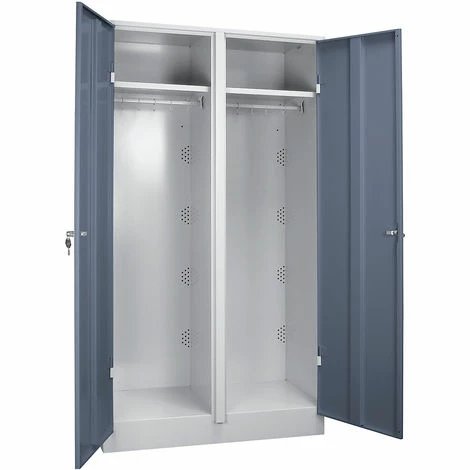 Wolf Stahlschrank - Kleiderschrank Breit, Mit Bodensockel - Türen Lichtblau RAL 5 Wolf Stahlschrank - Kleiderschrank Breit, Mit Bodensockel - Türen Lichtblau RAL – Bild 5