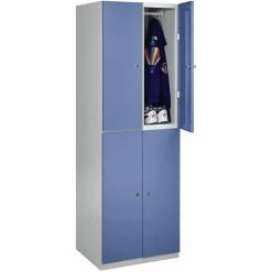 Wolf Garderobenschrank - 4 Fächer, 1800 X 600 X 500 Mm - Türen Feuerrot -WOLF Geschäft 15629909 4