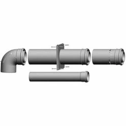 WOLF Anschluss-Set B33 DN80/125 Abgasleitung Im Schacht,raumluftabhängig