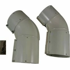 WOLF Abgasrohrbogen DN63/96 45Gr Weiß Für Heizthermen, 2 Stück, 2600402