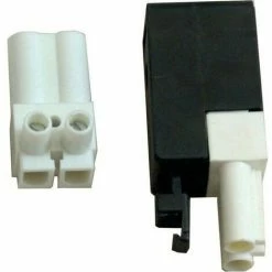 WOLF Stecker/Buchsen-Teil 2-polig Weiß, 2794017