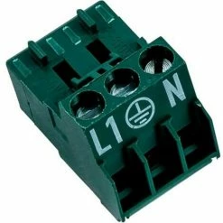 WOLF STECKER 3-POL. RAST 5 In MOOSGRÜN L/PE/N