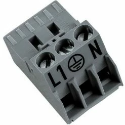 WOLF STECKER 3-POL. RAST 5 In LICHTBLAU L/PE/