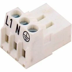 WOLF Gegenstecker RAST5F 3polig Weiß Für WRS-System BM-2