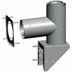 WOLF Außenwandkonsole DN 110/160 Edelstahl/Polypropylen