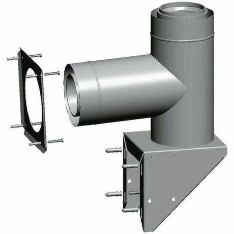 WOLF Außenwandkonsole DN 110/160 Edelstahl/Polypropylen 1 WOLF Außenwandkonsole DN 110/160 Edelstahl/Polypropylen