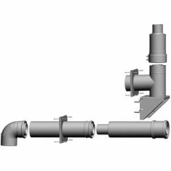 WOLF Bausatz Abgasleitung An Der Fassade (Außenwand) DN60/100 Raumluftunabhängig