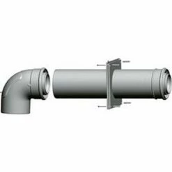 WOLF Anschluss-Set Für Schachteinbau, Weiß DN 125/80