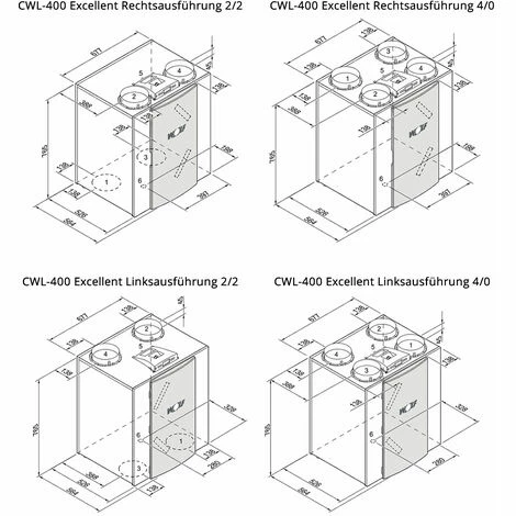 WOLF Comfort-Wohnungs-Lüftung CWL-400 EXCELLENT - Mit Wärmerückgewinnung - 4/0 L 2 WOLF Comfort-Wohnungs-Lüftung CWL-400 EXCELLENT - Mit Wärmerückgewinnung - 4/0 L – Bild 2