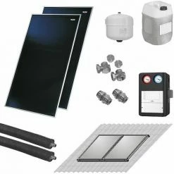 WOLF Solaranlage Mit 2 Stk. CFK-1 Kollektoren, SM2-2 Regelung Und Zubehör Zur Solaren Nachrüstung - 7700778W03
