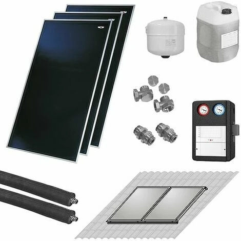 WOLF Solaranlage Mit 3 Stk. CFK-1 Kollektoren, SM1-2 Regelung Und Zubehör Zur Solaren Nachrüstung - 7700778W05 1 WOLF Solaranlage Mit 3 Stk. CFK-1 Kollektoren, SM1-2 Regelung Und Zubehör Zur Solaren Nachrüstung - 7700778W05