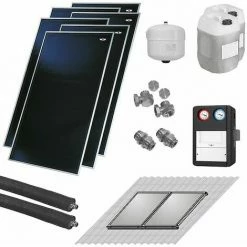 WOLF Solaranlage Mit 6 Stk. CFK-1 Kollektoren, SM1-2 Regelung Und Zubehör Zur Solaren Nachrüstung - 7700778W13