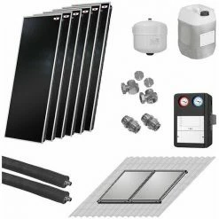 WOLF Solaranlage Mit 6 Stk. TopSon F3-1 Kollektoren, SM2-2 Regelung Und Zubehör Zur Solaren Nachrüstung - 7700965W16