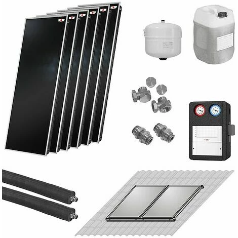 WOLF Solaranlage Mit 6 Stk. TopSon F3-1 Kollektoren, SM2-2 Regelung Und Zubehör Zur Solaren Nachrüstung - 7700965W16 1 WOLF Solaranlage Mit 6 Stk. TopSon F3-1 Kollektoren, SM2-2 Regelung Und Zubehör Zur Solaren Nachrüstung - 7700965W16