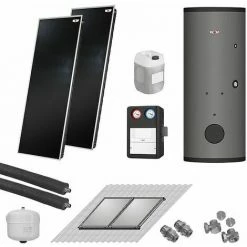 WOLF Solaranlage Mit 2 Stk. TopSon F3-1 Kollektoren, SM2-2 Regelung Und Solarspeicher SEM-2-300 - 7700965W04