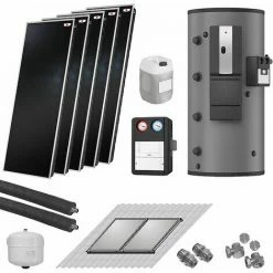 WOLF Solaranlage Mit 5 Stk. TopSon F3-1 Kollektoren, SM2-2 Regelung Und Schichten-Pufferspeicher BSP-800 - 7700965W30