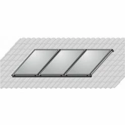 WOLF AluPlus Aufdach-Montage-Set Hochkant - Schiefer - Für 3 Kollektoren TopSon F3-1 / CFK-1 - 7701599