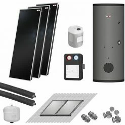 WOLF Solaranlage Mit 3 Stk. TopSon F3-1 Kollektoren, SM1-2 Regelung Und Solarspeicher SEM-2-400 - 7700965W06