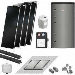 WOLF Solaranlage Mit 4 Stk. TopSon F3-1 Kollektoren, SM2-2 Regelung Und Pufferspeicher BSH-500 - 7700965W33