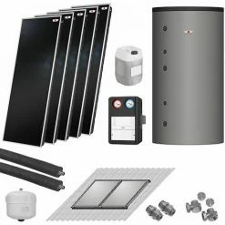 WOLF Solaranlage Mit 5 Stk. TopSon F3-1 Kollektoren, SM2-2 Regelung Und Pufferspeicher BSH-800 - 7700965W34