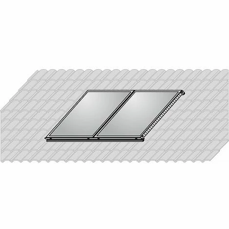 WOLF AluPlus Aufdach-Montage-Set Hochkant - Falz-Ziegel - Für 2 Kollektoren TopSon F3-1 / CFK-1 - 7701670 1 WOLF AluPlus Aufdach-Montage-Set Hochkant - Falz-Ziegel - Für 2 Kollektoren TopSon F3-1 / CFK-1 - 7701670