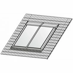 WOLF Indach-Montage-Set - Falz-Ziegel - Für 2 Kollektoren TopSon F3-1 / CFK-1 - 2485043