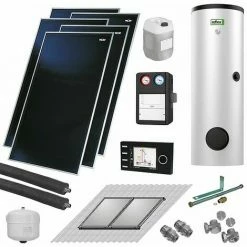 Sonnenkollektoren WOLF CFK-1 Zur Warmwasserbereitung - 11,5 M² + 500 Liter Speicher